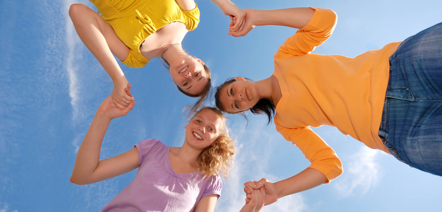 Mädchengruppe im Urlaub im Hotel Josef in Hüttau